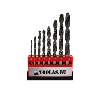 Набор сверл по металлу Toolas 3 - 10 мм(8шт.) - РАСХОДНИКИ К ЭЛЕКТРОИНСТРУМЕНТУ в Туле
