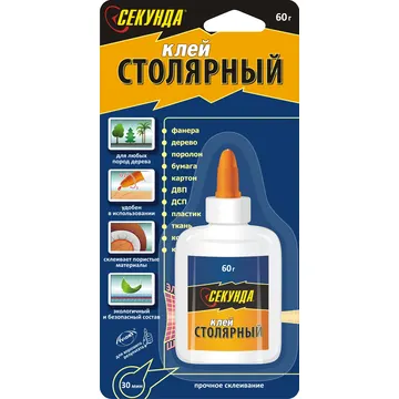 Клей столярный "Секунда" 60гр. (12/48)