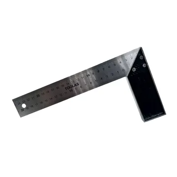 Угольник столярный TOOLAS 250 мм (нерж.)